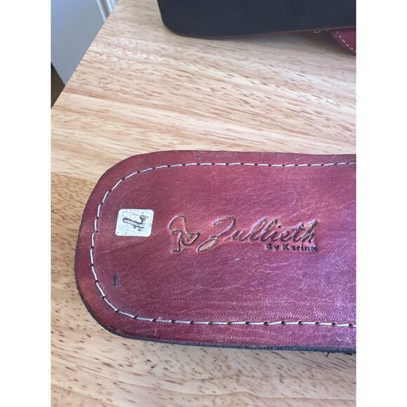 Bohemian Mexican Handmade Leather Sandals With Floral Embellishments Sz 9.5/10 - Picture 10 of 10